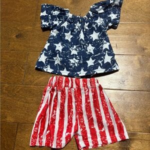 Boutique infant girls outfit size 6-12 months patriotic